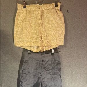 Yellow Floral banana republic xs Women's Shorts and silver/blue express